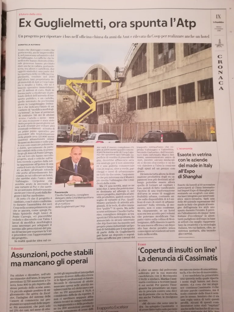 La Repubblica del 9 novembre 2018