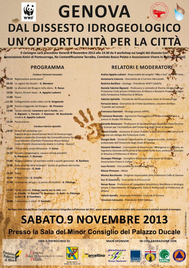 LA LOCANDINA DEL CONVEGNO DELL'8 E 9 NOVEMBRE PROSSIMI!