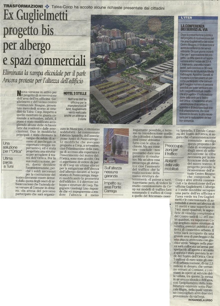 Articolo de Il Corriere Mercantile di Venerdì 29 novembre 2013