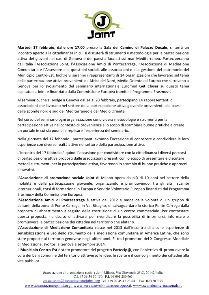 comunicato stampa incontro 17 febbraio