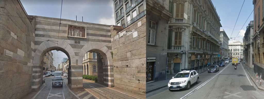 Via Manzoni (Milano) - Largo della Zecca (Genova)